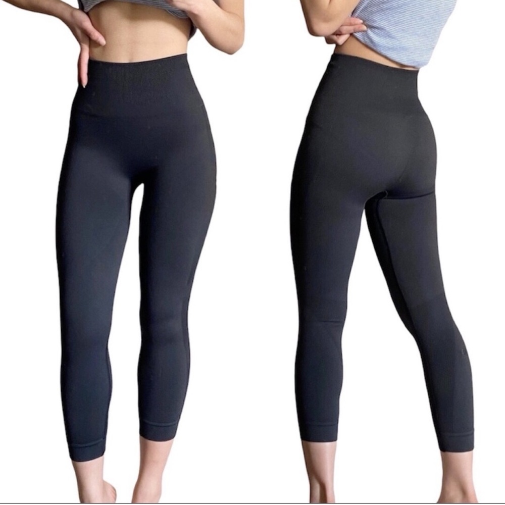 LULULEMON ZONE IN TIGHT SEAMLESS SLATE size 8